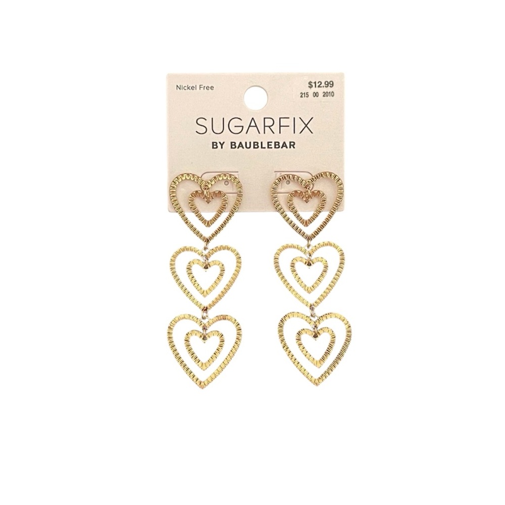 SUGARFIX By Baublebar Gold Heart Drop Earrings